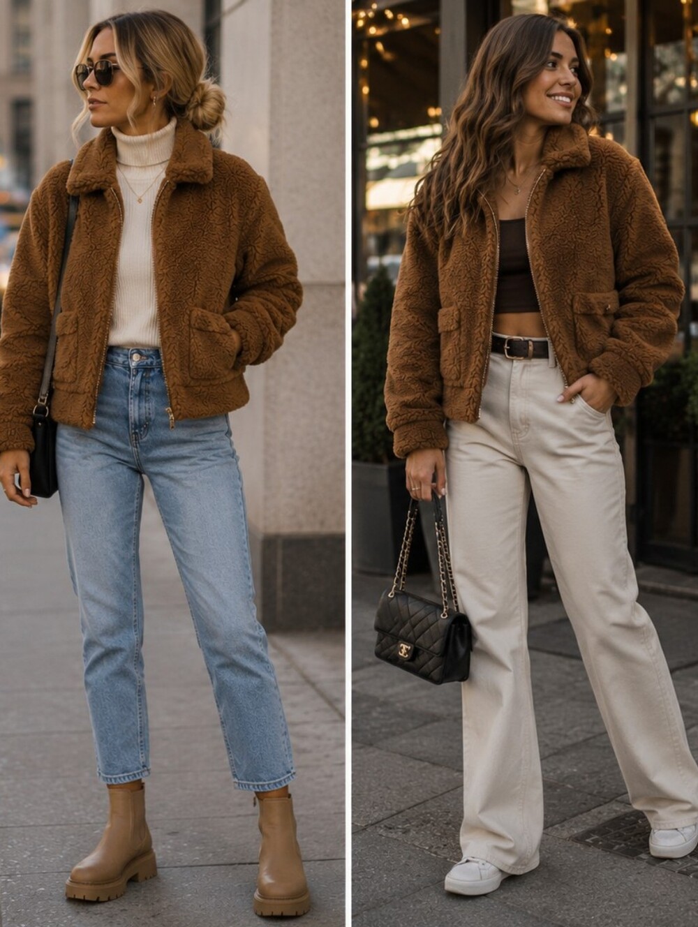 Anthropologie Thread & Supply Brown Teddy Fleece Jacket